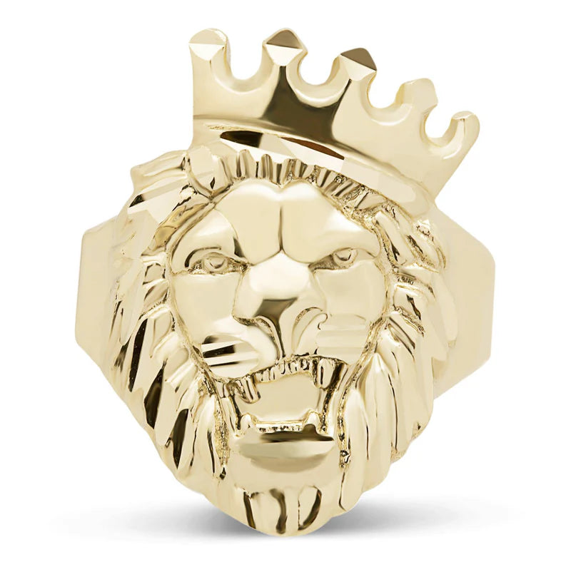 Lion Ring with Crown